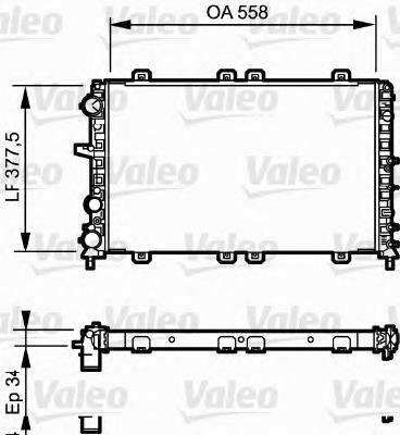 Radiador de esfriamento de motor 732685 VALEO