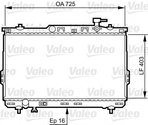 734259 VALEO radiador de esfriamento de motor