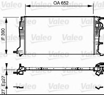 735182 VALEO radiador de esfriamento de motor