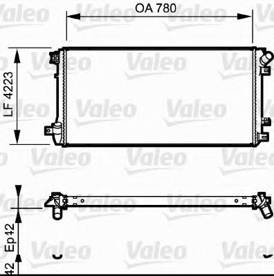 735112 VALEO radiador de esfriamento de motor