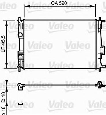 735119 VALEO radiador de esfriamento de motor