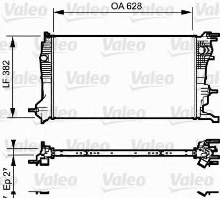 735185 VALEO radiador de esfriamento de motor