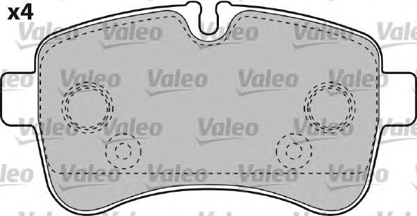 541735 VALEO колодки тормозные задние дисковые
