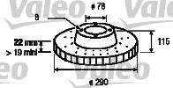 ADBP430002 Blue Print disco do freio traseiro