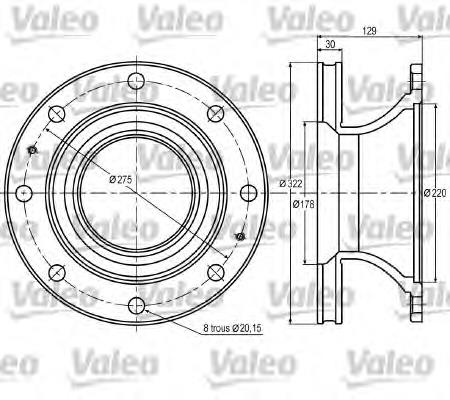 Disco do freio dianteiro 736019 Diesel Technic