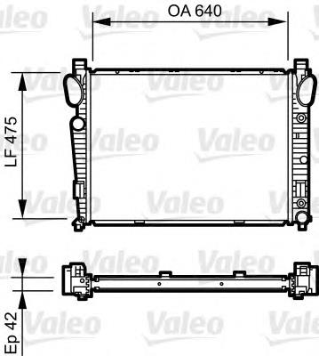 735230 VALEO radiador de esfriamento de motor