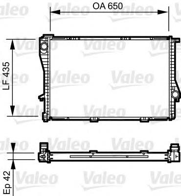 735233 VALEO radiador de esfriamento de motor