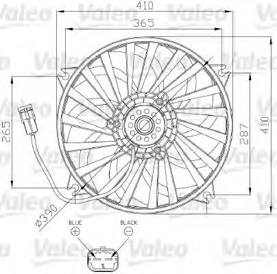 696139 VALEO ventilador elétrico de esfriamento montado (motor + roda de aletas)