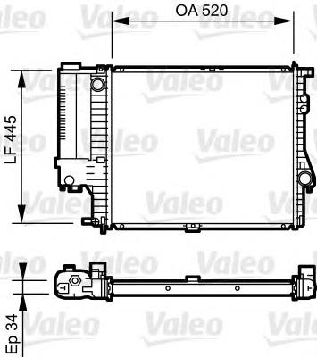 Radiador de esfriamento de motor 731725 VALEO