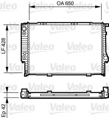 734421 VALEO radiador de esfriamento de motor