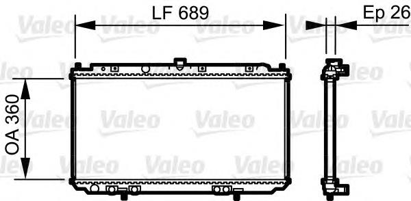 735061 VALEO radiador de esfriamento de motor