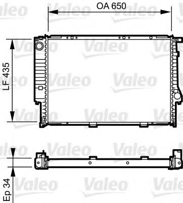 731523 VALEO radiador de esfriamento de motor