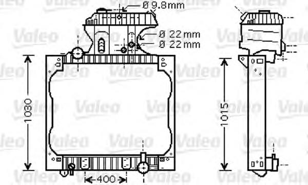 733429 VALEO radiador de esfriamento de motor