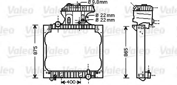 Radiador de esfriamento de motor 733428 VALEO