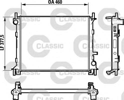 232731 VALEO radiador de esfriamento de motor