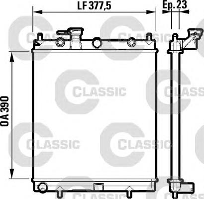 232718 VALEO radiador de esfriamento de motor