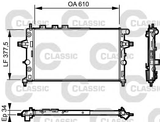 232550 VALEO radiador de esfriamento de motor