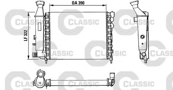 Radiador de esfriamento de motor 383866 VALEO