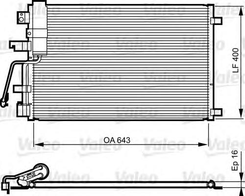 814010 VALEO radiador de aparelho de ar condicionado