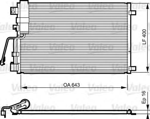 814009 VALEO radiador de aparelho de ar condicionado