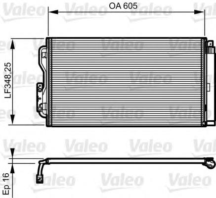 814190 VALEO radiador de aparelho de ar condicionado