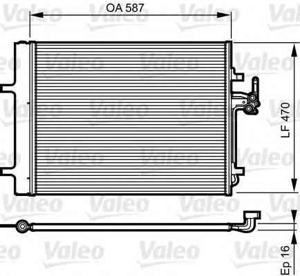 7800034 Kamoka radiador de aparelho de ar condicionado