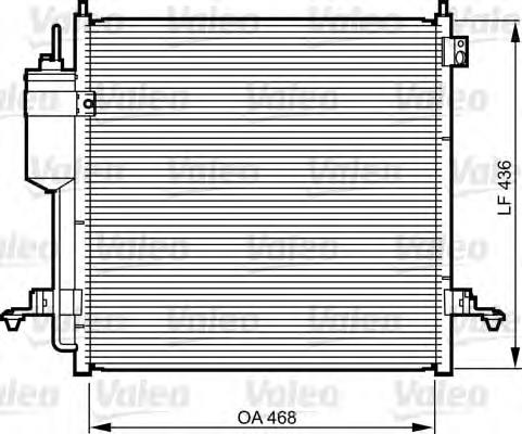 814214 VALEO radiador de aparelho de ar condicionado