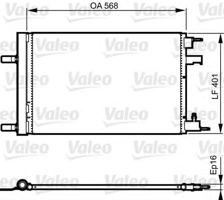 814201 VALEO radiador de aparelho de ar condicionado