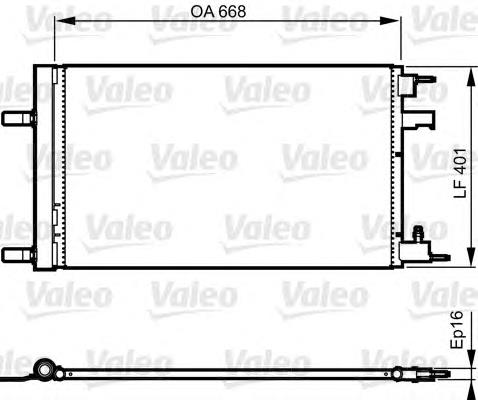 814202 VALEO radiador de aparelho de ar condicionado