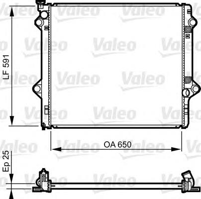 735568 VALEO radiador de esfriamento de motor