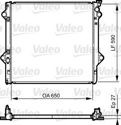 735569 VALEO radiador de esfriamento de motor