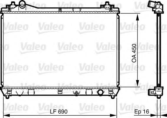 735433 VALEO radiador de esfriamento de motor