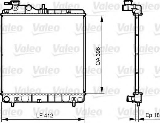 735562 VALEO radiador de esfriamento de motor