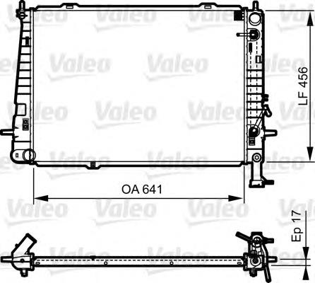 Radiador de esfriamento de motor 735563 VALEO