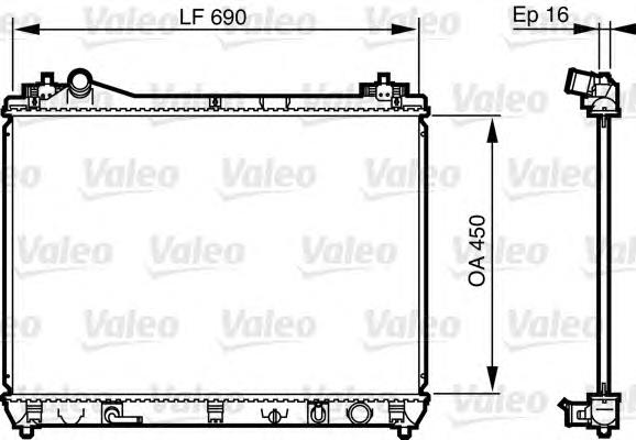 735580 VALEO radiador de esfriamento de motor