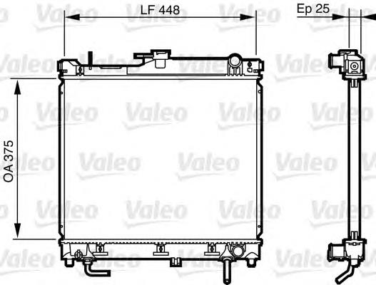 735578 VALEO radiador de esfriamento de motor