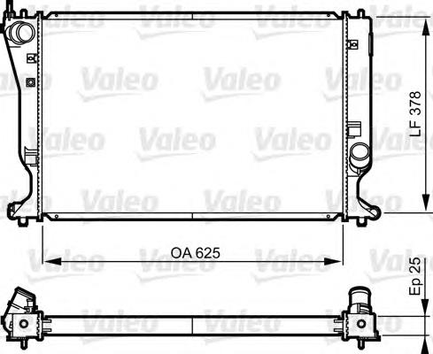 735574 VALEO radiador de esfriamento de motor