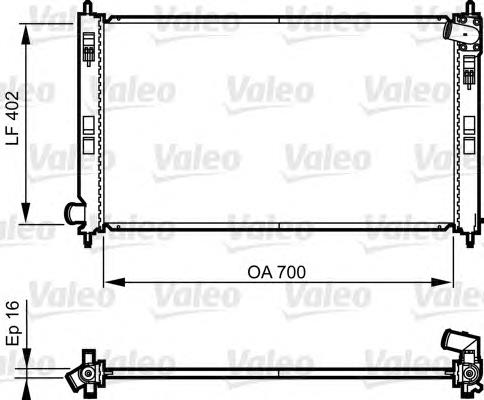 735575 VALEO radiador de esfriamento de motor