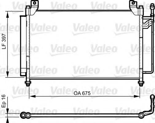 814235 VALEO radiador de aparelho de ar condicionado