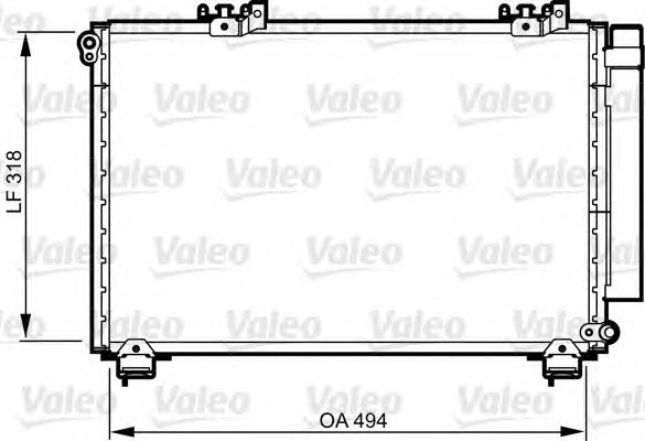 814309 VALEO radiador de aparelho de ar condicionado