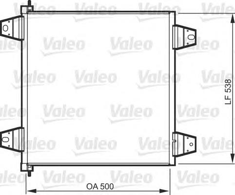 818986 VALEO radiador de aparelho de ar condicionado