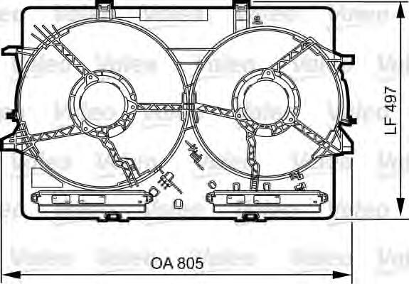 Difusor do radiador de esfriamento para Audi A5 (8TA)