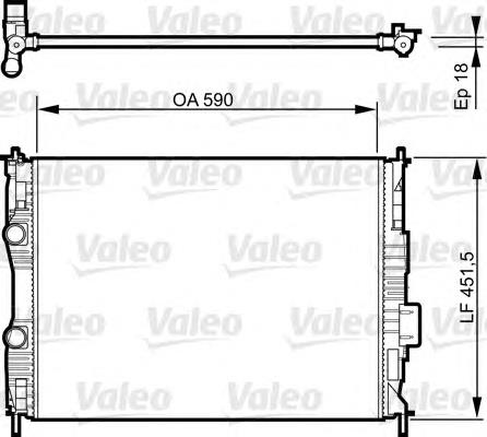 735281 VALEO radiador de esfriamento de motor