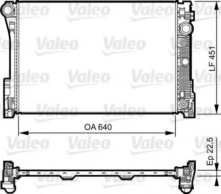 735285 VALEO radiador de esfriamento de motor