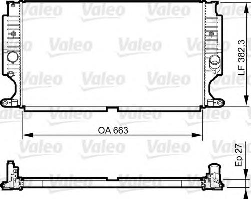 735188 VALEO radiador de esfriamento de motor