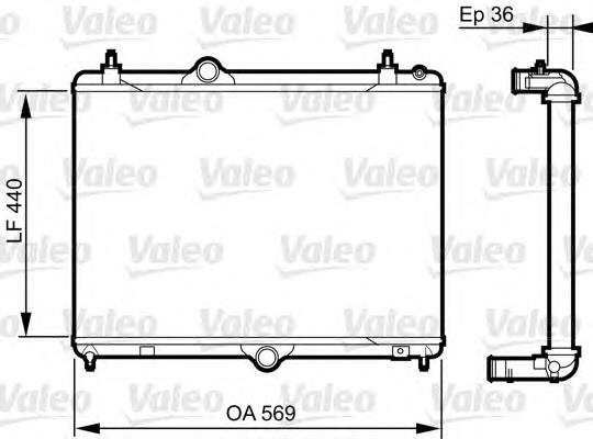 735371 VALEO radiador de esfriamento de motor