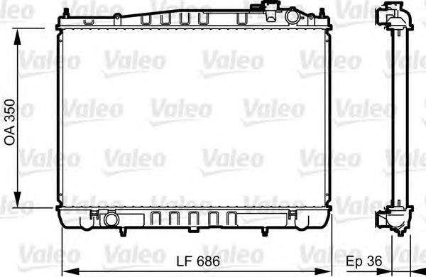 735350 VALEO radiador de esfriamento de motor