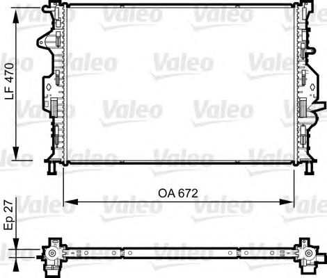 735374 VALEO radiador de esfriamento de motor