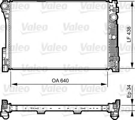 735292 VALEO radiador de esfriamento de motor