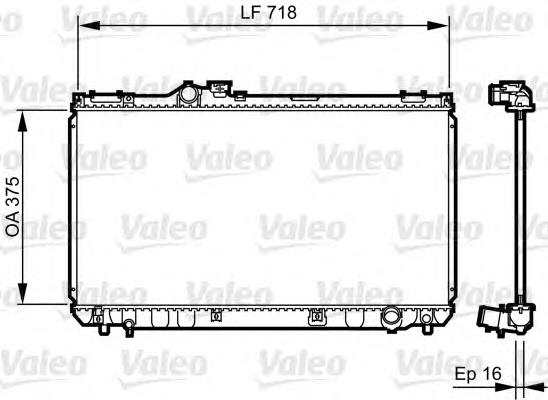 Radiador de esfriamento de motor 734498 VALEO